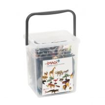 Grand Baril De Figurines D'Animaux Sauvages Oxybul