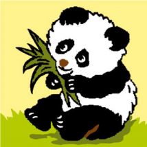 Kit Canevas Soudan Panda 25x25cm - LUC