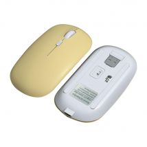 Souris Bluetooth Sans Fil Ergonomique 1600dpi Rechargeable 10m Jaune Yonis - Yonis