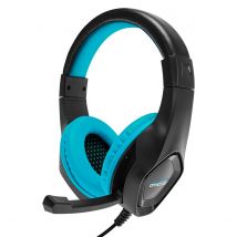 Amstrad Casque Pro Gamer 40mm Power Bass Arceau Et Micro Ajustables Bleu