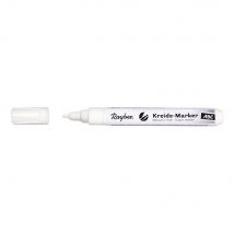 Marqueur Craie, Blanc, Pointe Ronde 1 - 2mm - Rayher
