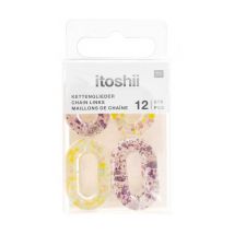 Lot De 12 Maillons De Chaîne Eclaboussure Itoshii - 19 X 31 X 5 Mm - Rico Design 600380 Mélange Arc-en-ciel