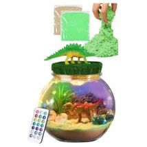 Kit Créatif De Terrarium Dinosaure À Monter Soi-même Avec Lumière Led Et Télécommande - D toys