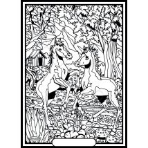 Tableau Velours A Colorier Deux Poulains Sericolor