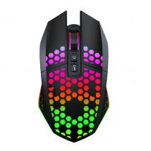 Souris Gaming Sans Fil Rechargeable 8 Boutons 1600dpi Rgb Lumineuse Yonis - Yonis