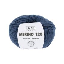 Pelote De Laine À Tricoter Merino 120 - Lang Yarns Bleu (34)