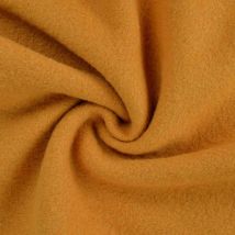 Tissu Laine Bouillie Isolde Uni Jaune Moutarde - Craftine