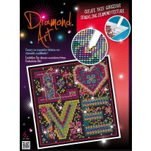 Tableau Sequin Art Strass Et Diamants Love - Diamonds