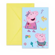 6 Invitations Peppa Pig - Annikids