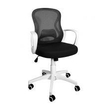 Fauteuil Chaise Bureau Ergonomique, Siège Basculant Textile Mesh, Renfort Lombaire, Hauteur Réglable, Pivotant, Roulettes Souples Fest - Kayelles