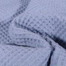 Tissu Nid D'Abeille Bleu Lavande - Craftine
