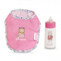 Bavoir Rose Et Biberon Magique Pour Grand Poupon 36/42 Cm - Corolle