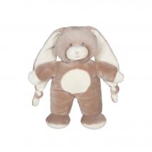 Peluche Lapin Doudou Nœud Taupe - 28 Cm - Gipsy Toys