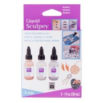 Set 3 Flacons Argile Liquide Métalliques - 30 Ml - Sculpey