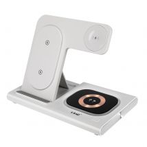 Station De Charge 3 En 1 Iphone Magsafe 15w, Airpods, Apple Watch Linq Blanc