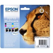 Epson Multipack T0715 - Guépard - Noir, Cyan, Magenta, Jaune (c13t07154012) - Epson