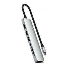 Satechi Hub Usb-c Slim Multiport 7-in-1 Ethernet 1gbit Power Delivery 100w Argent