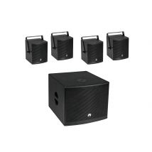 Omnitronic Ensemble Molly-12a Subwoofer Actif + 4x Molly-6 Top 8 Ohm, Noir - Omnitronic Professional Innovation
