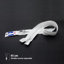 Fermeture Z68, Séparable 6 Mm Double Curseur - 45cm - Eclair Prym