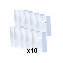 Lot De 10 Protège-cahiers 24 X 32 Cm Grand Cahier Plastique Transparent Apli
