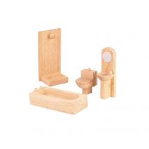 Salle De Bain En Bois Naturel - Plan Toys