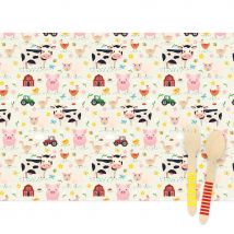 6 Sets De Table Animaux De La Ferme - Recyclable - Annikids