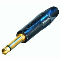 Neutrik Fiche Jack Professionnelle 2 Broches Avec Contacts Métalliques Noir / Or