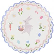 8 Assiettes Lapin De Pâques - Meri Meri