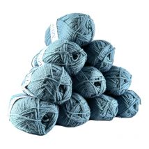 Lot De 10 Pelotes Azurite Bleu Charbon - 100% Acrylique - 50g/140m - Distrifil