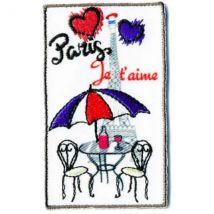 Ecusson Thermocollant Paris Je T'Aime 6x3.5cm - My mercerie
