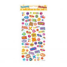 Autocollants Réutilisables - Relief 3d - Messages Colorés Bulles - Global Gift