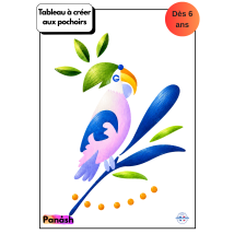 Peinture Aux Pochoirs Panash Débutant Enfants Et Adultes - Perroquet En 2 Pochoirs - Panash Art