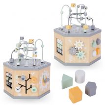 Cube Éducatif Multifonction Bébé Mamabrum, Apprend Formes Couleurs, Compter, L'Heure & Dextérité Manuelle, Stimule L'Imagination