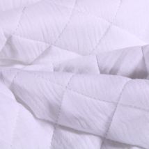 Tissu Double Gaze Matelassée Blanc - Au Mètre - Craftine