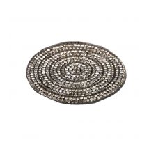 Motif Cercles Perles Thermocollant 60mm Noir - MyMercerie