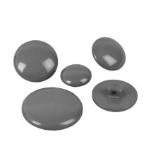 Lot De 6 Boutons Ronds À Queue Classique Gris - MyMercerie