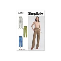 Patron Simplicity 9852 - Pantalons Et Ceinture Pour Dames Taille N°fr 46-54