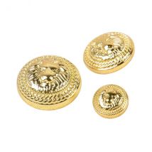 Lot De 6 Boutons Rond Plat Or - MyMercerie
