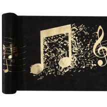 Chemin De Table Musique - Or Noir - Annikids