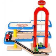 Garage En Bois / Parking 3 Étages + 2 Voitures - Jouet Enfant - Beeboo