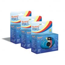 Gt Photo Gt27wp Realishot Splash - Pack De 3 Appareils Photo Jetables Étanches, 27 Photos, 35mm, 4k Ultra Hd, Waterproof - Bleu - GT PHOTO
