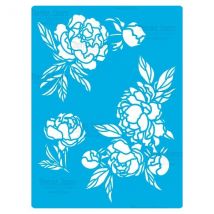Pochoir Plastique Souple Réutilisable 18,5 X 14,5 Cm Fabrika Decoru Fleur 418 - FABRIKA DECORU