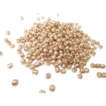500 Perles De Rocaille Or Rose Gold Diamètre 4 Mm 6/0 - Creation Bijoux - La boutique de Karine