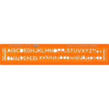 Trace-lettres - Billographe - Lettres + Chiffres - Plastique - 24,5cm - Pour L'École - Wonday