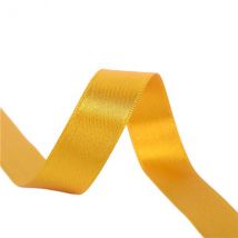 Bobine 25m Ruban Satin Double Face Moutarde Fabriqué En France - My mercerie