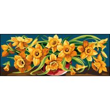 Canevas Antique Débordement De Jonquilles 25x60cm - SEG