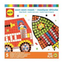 Mosaiques Autocollantes Vehicules 5 Tableaux - Alex - Kit Creatif Garcon - Alex