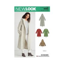 Patron New Look 6585 Manteau Taille N°fr 32-50 - NewLook
