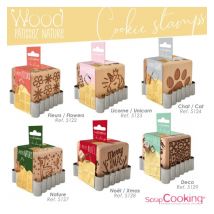 Tampon À Biscuits Bois Chat + Découpoir - Scrapcooking