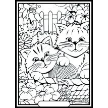 Tableau Velours A Colorier 2 Chatons Sericolor